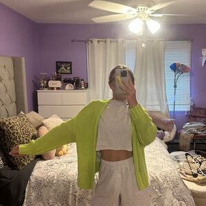 Aerie Neon Green Women's Cardigan